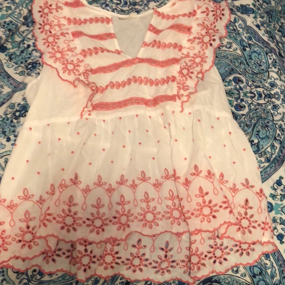 GAP Pink and White Scalloped Tank - Picture 1 of 4